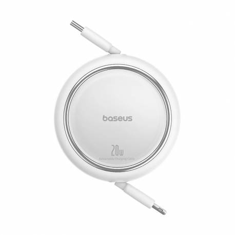 Kabel Baseus Free2Pull Zwijany Usb-C / Lightning 20W 1M - Biały