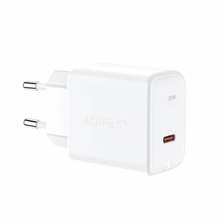 Acefast ładowarka sieciowa GaN USB Typ C 30W, PD, QC 3.0, AFC, FCP biały (A21 white)