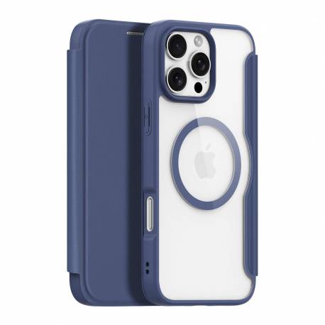 Etui Dux Ducis Skin X Pro Na Iphone 16 Pro Z Magsafe I Klapką - Niebieskie