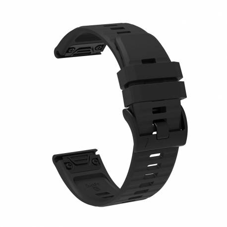 Pasek Silikonowy Do Garmin Fenix 3/5X/6X/7X Pro - Czarny