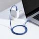 Baseus Crystal Shine Series kabel przewód USB do szybkiego ładowania i transferu danych USB Typ C - USB Typ C 100W 1,2m niebiesk