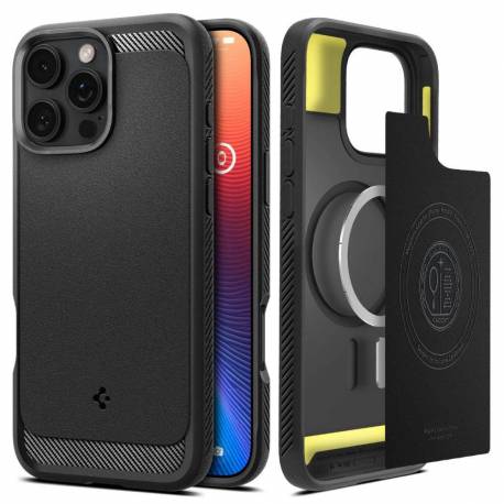 Etui Spigen Rugged Armor Magsafe Do Iphone 16 Pro Max - Czarne