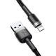 Baseus Cafule Cable Wytrzymały Nylonowy Kabel Przewód Usb / Lightning Qc3.0 1.5A 2M Czarny (Calklf-Cg1)