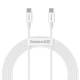 Baseus Superior Kabel Przewód Usb Typ C - Usb Typ C Szybkie Ładowanie Quick Charge / Power Delivery / Fcp 100W 5A 20V 2M Biały (