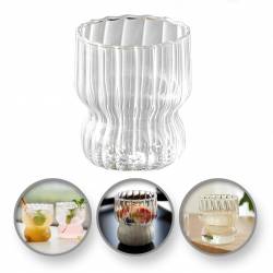 Szklanka Ryflowana, Puchar Z Falowanymi Ściankami 260 Ml 1Szt Szk51