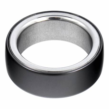 Smart Ring R8- Inteligentny Pierścień Ceramiczny Ze Stacją Ładującą Rozmiar 22Mm Czarny