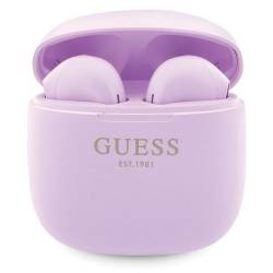 Guess Słuchawki Bezprzewodowe Bluetooth Tws + Stacja Dokująca Gutwst26Psu (Classic Est Logo) Fioletowe