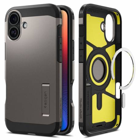 Spigen Futerał Tough Armor Mag Kompatybilny Z Magsafe Do Iphone 16 Gunmetal