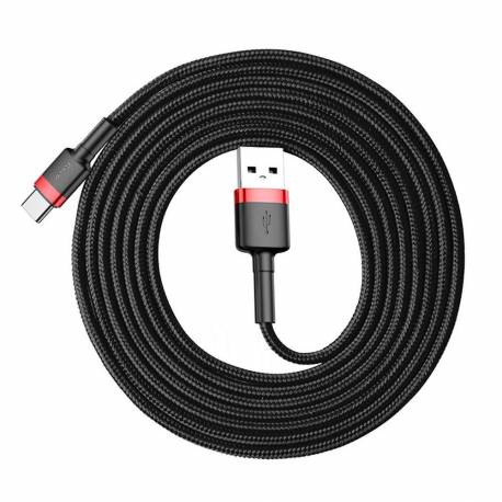 Baseus Kabel Usb A Do Typ C 1,5A Cafule Catklf-U09 3 M Czarno Czerwony