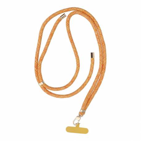 Zawieszka Swing (8Mm) Do Telefonu Z Regulacją Długości / Długość Sznura 165Cm (Max 82,5Cm W Pętli) / Na Ramię Lub Szyję - Pomara