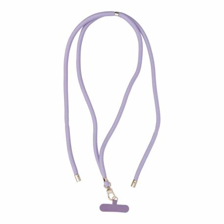 Zawieszka Swing (8Mm) Do Telefonu Z Regulacją Długości / Długość Sznura 165Cm (Max 82,5Cm W Pętli) / Na Ramię Lub Szyję - Purpur