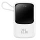 Bateria Zewnętrzna (Powerbank) Baseus Qpow - 10 000Mah Lcd Quick Charge Pd 22,5W Z Kablem Do Typ C Biały Ppqd020102