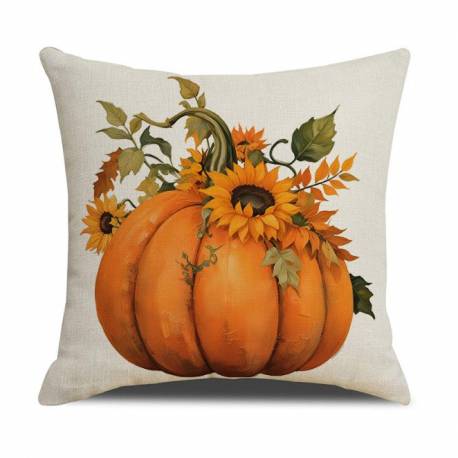 Poszewka Na Poduszkę 45X45Cm Piękny Druk Jesień Boho Pod186