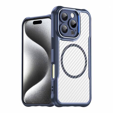 Etui Silikonowe Leading Series Magsafe Do Iphone 16 Pro - Niebieskie