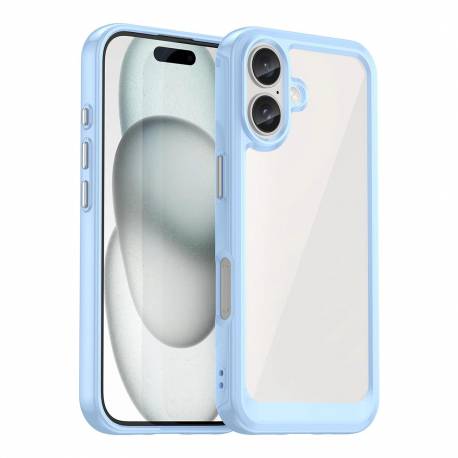 Etui Outer Space Case Z Żelową Ramką Do Iphone 16 Plus - Niebieskie