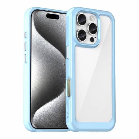 Etui Outer Space Case Z Żelową Ramką Do Iphone 16 Pro - Niebieskie