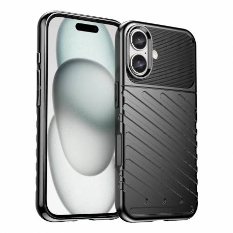 Etui Silikonowe Thunder Case Do Iphone 16 - Czarne