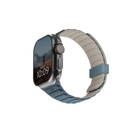 Silikonowy Dwustronny Pasek Magnetyczny Uag Pathfinder Do Apple Watch 42 / 44 / 45 / 46 / 49Mm - Szare-Niebieskie