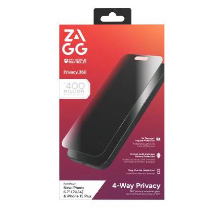 Szkło Prywatyzujące Zagg Invisibleshield Glass Elite Privacy 360 Do Iphone 15 Plus / 16 Plus