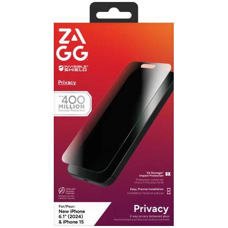 Szkło Prywatyzujące Zagg Invisibleshield Glass Elite Privacy Do Iphone 15/16