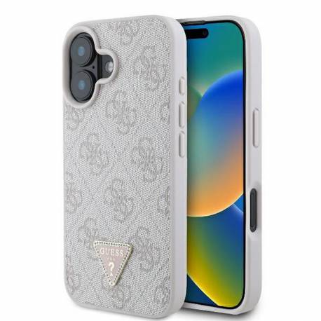 Guess Futerał Do Iphone 16 Guhcp16Sp4Tdpp (Pu Leather 4G Triangle Strass) Różowy