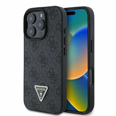 Guess Futerał Do Iphone 16 Pro Guhcp16Lp4Tdpk (Pu Leather 4G Triangle Strass) Czarny