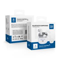 Blue Star Słuchawki Bezprzewodowe Stereo Tws Bk44 Białe