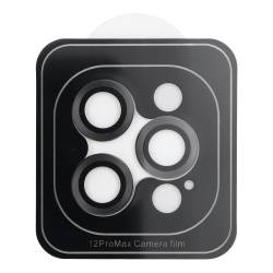 Osłona Aparatu Protector 9H + Aplikator Do Iphone 12 Pro Max Czarna