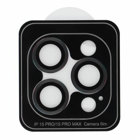 Osłona Aparatu Protector 9H + Aplikator Do Iphone 15 Pro / 15 Pro Max Czarna
