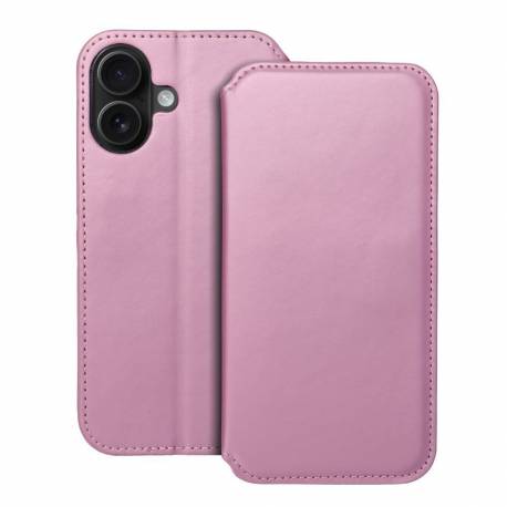 Kabura Dual Pocket Book Do Iphone 16 Jasny Różowy