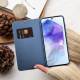 Kabura Luna Book Carbon Do Samsung A13 5G / A04S Niebieski