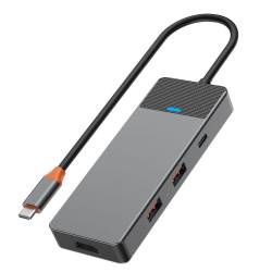 Wiwu - Hub A721Hd Usb3.1X2+Pd(100W)+Usb-C(3.1)+ Sd/tf(3.0)+Hdmi (4K60Hz)