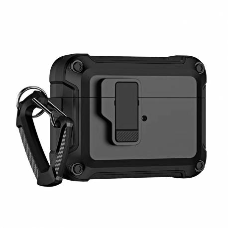 Pro Armour Airpods Case With Hook- Airpods 4 Black