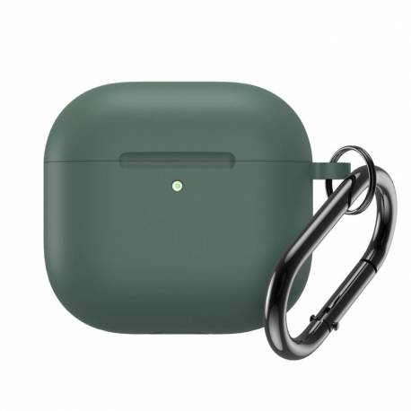 Silicone Airpods Case With Hook - Airpods 4 Olive