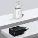 Baseus Compact szybka ładowarka sieciowa 2x USB / USB Typ C 30W 3A Power Delivery Quick Charge czarny (CCXJ-E01)