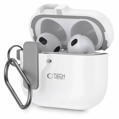 Etui Tech-Protect Slim Hook Na Airpods 4 - Białe