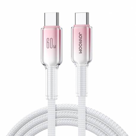 Kabel Joyroom S-A42 Crystal-Clear Series 60W Usb-C - Usb-C 1,2M - Biały