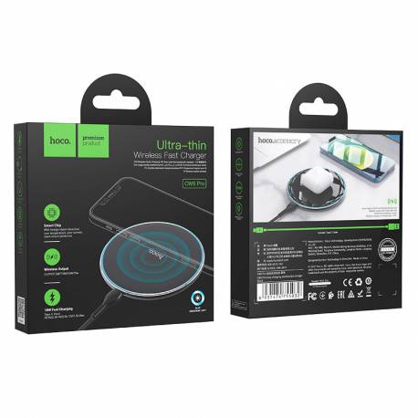 Hoco Ładowarka Indukcyjna Z Podświetleniem 2A 15W Cw6 Pro Czarna