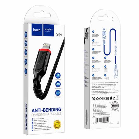 Hoco Kabel Usb A Do Lightning 2,4A X59 3 M Czarny