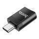 HOCO adapter OTG ze złącza Typ C do USB A (żeński) UA17 czarny