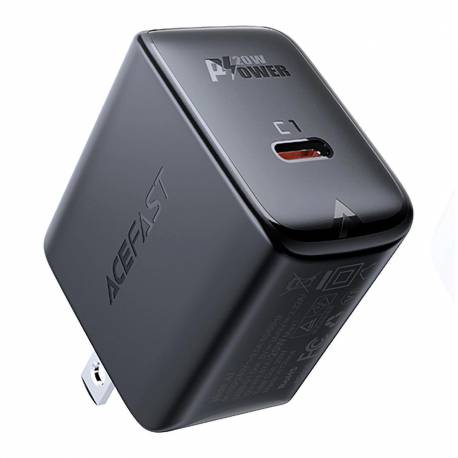 Ładowarka Sieciowa Acefast A3 Pd20W Z Usb-C Z Końcówką Us - Czarna