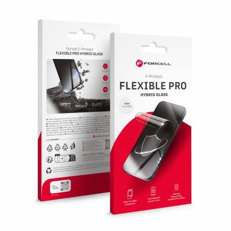Forcell Flexible 5D - Szkło Hybrydowe Do Iphone 16 Pro Max Czarny