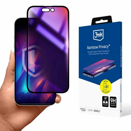 Prywatyzujące Szkło Hartowane 3Mk Rainbow Privacy Na Apple Iphone 14 Pro