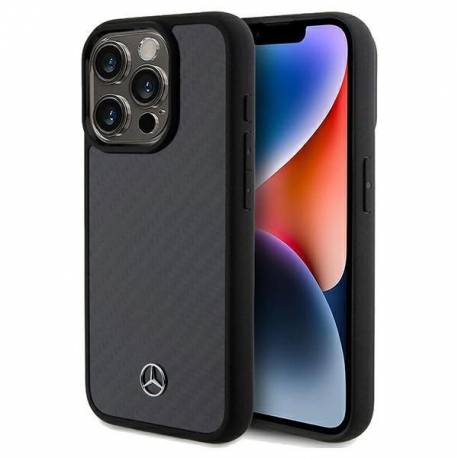 Etui Mercedes Carbon Fiber Dynamic Na Iphone 15 Pro - Czarne
