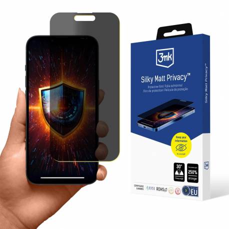 Folia Prywatyzująca 3Mk Silky Matt Privacy Na Apple Iphone 15 Pro