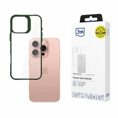 Etui 3Mk Satin Armor Case+ Green Na Apple Iphone 16 Pro - Przezroczyste