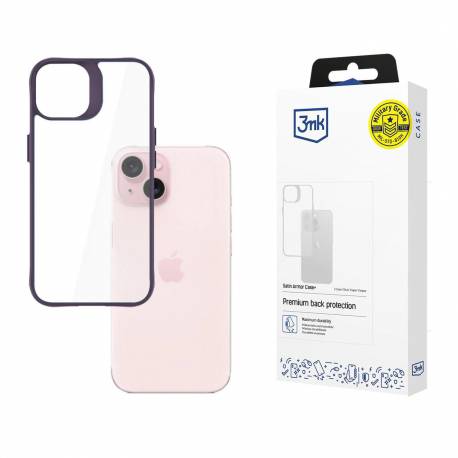 Etui 3Mk Satin Armor Case+ Purple Na Apple Iphone 15 - Przezroczyste