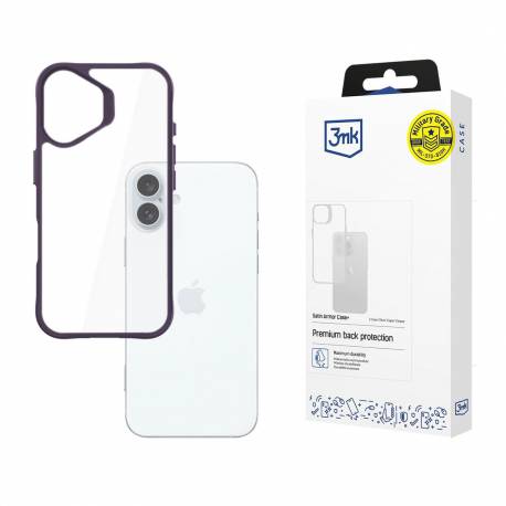 Etui 3Mk Satin Armor Case+ Purple Na Apple Iphone 16 Plus - Przezroczyste