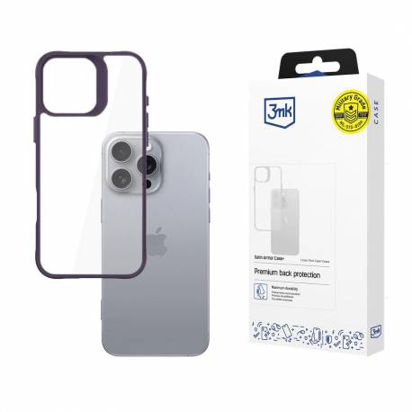 Etui 3Mk Satin Armor Case+ Purple Na Apple Iphone 16 Pro Max - Przezroczyste
