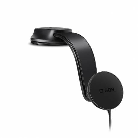 Uchwyt Na Smartfona Z Ładowarką Indukcyjną Sbs Tesuppmag15W2115W Kompatybilny Z Magsafe - Czarny